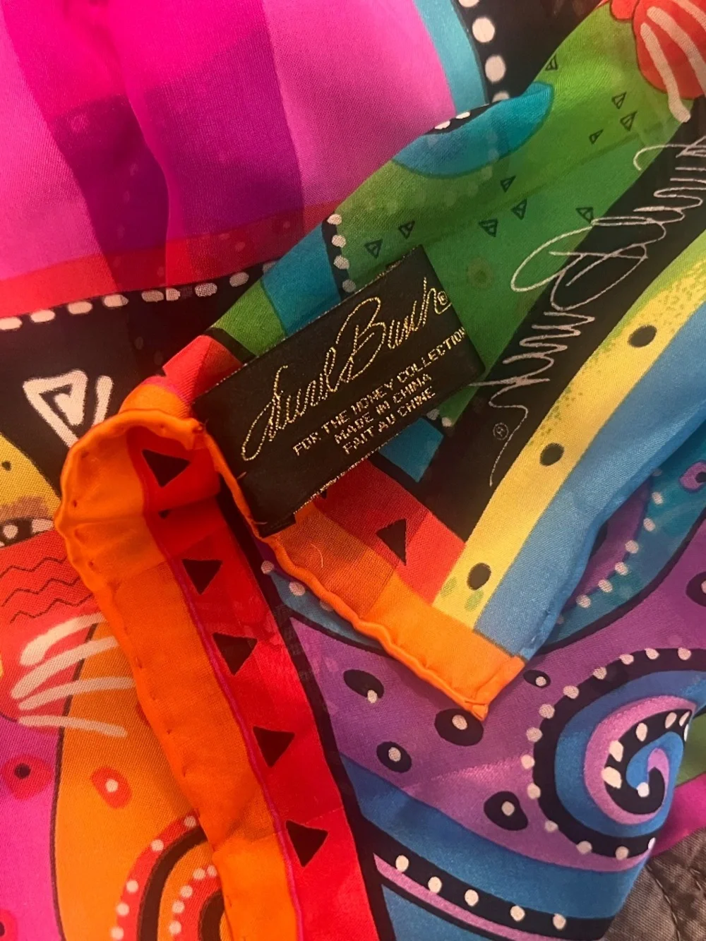 Laurel Burch Cat Square Silk Scarf